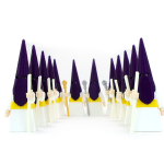 Nazarenos Esparto Morado y Blanco en miniatura Priostic Tramo Completo Frontal