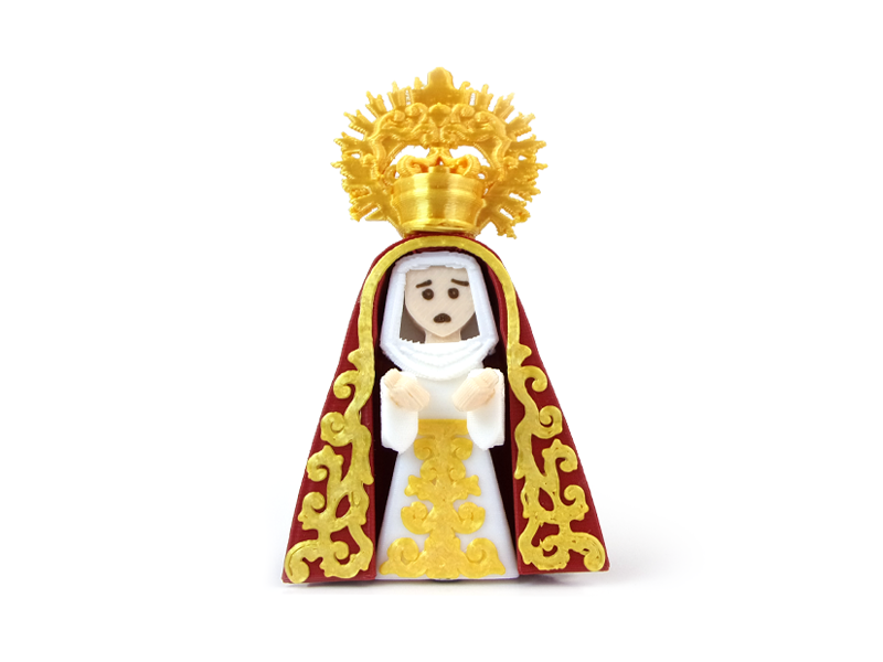 Virgen Burdeos y Blanco