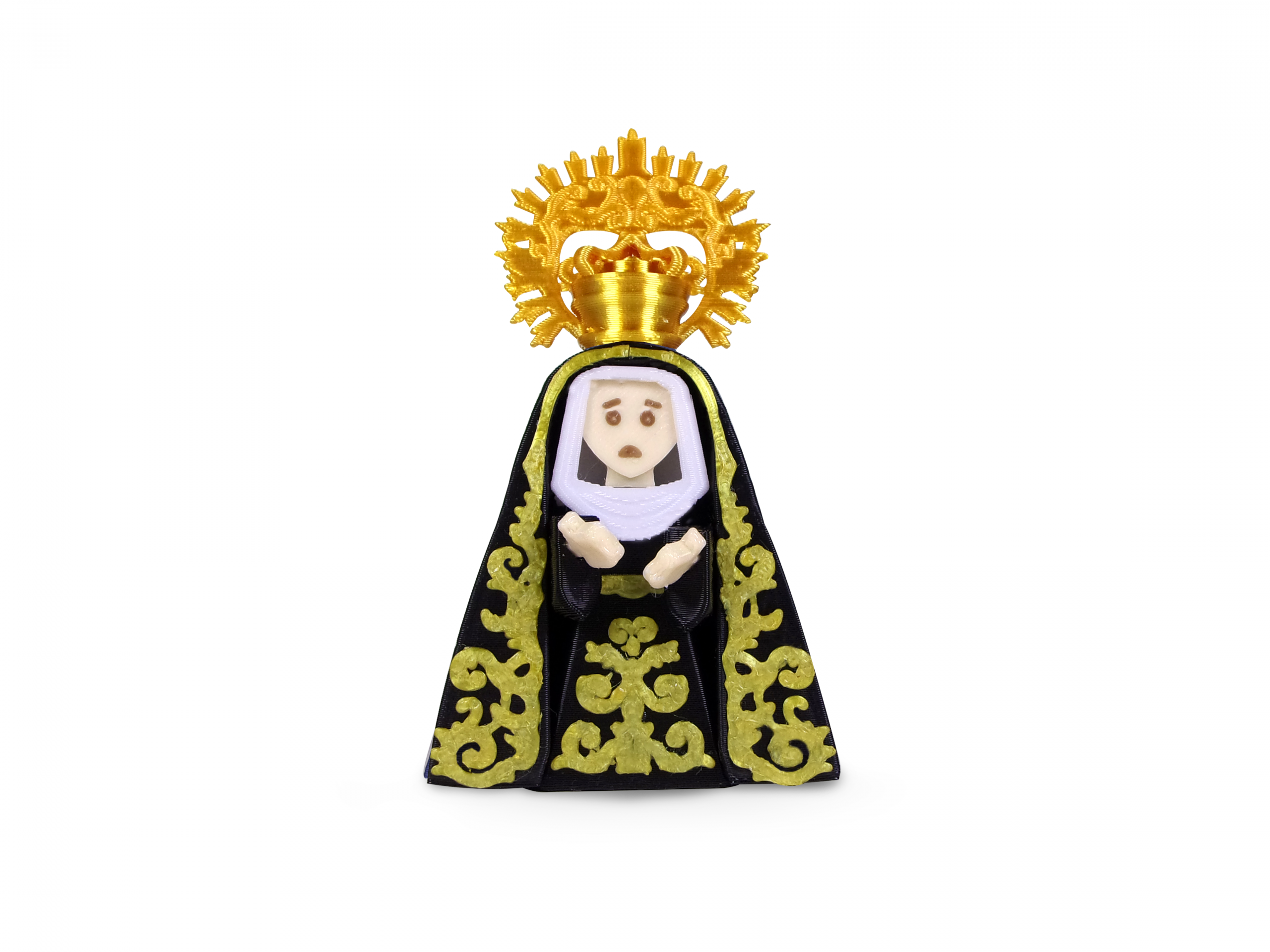 Virgen Negro Bordado