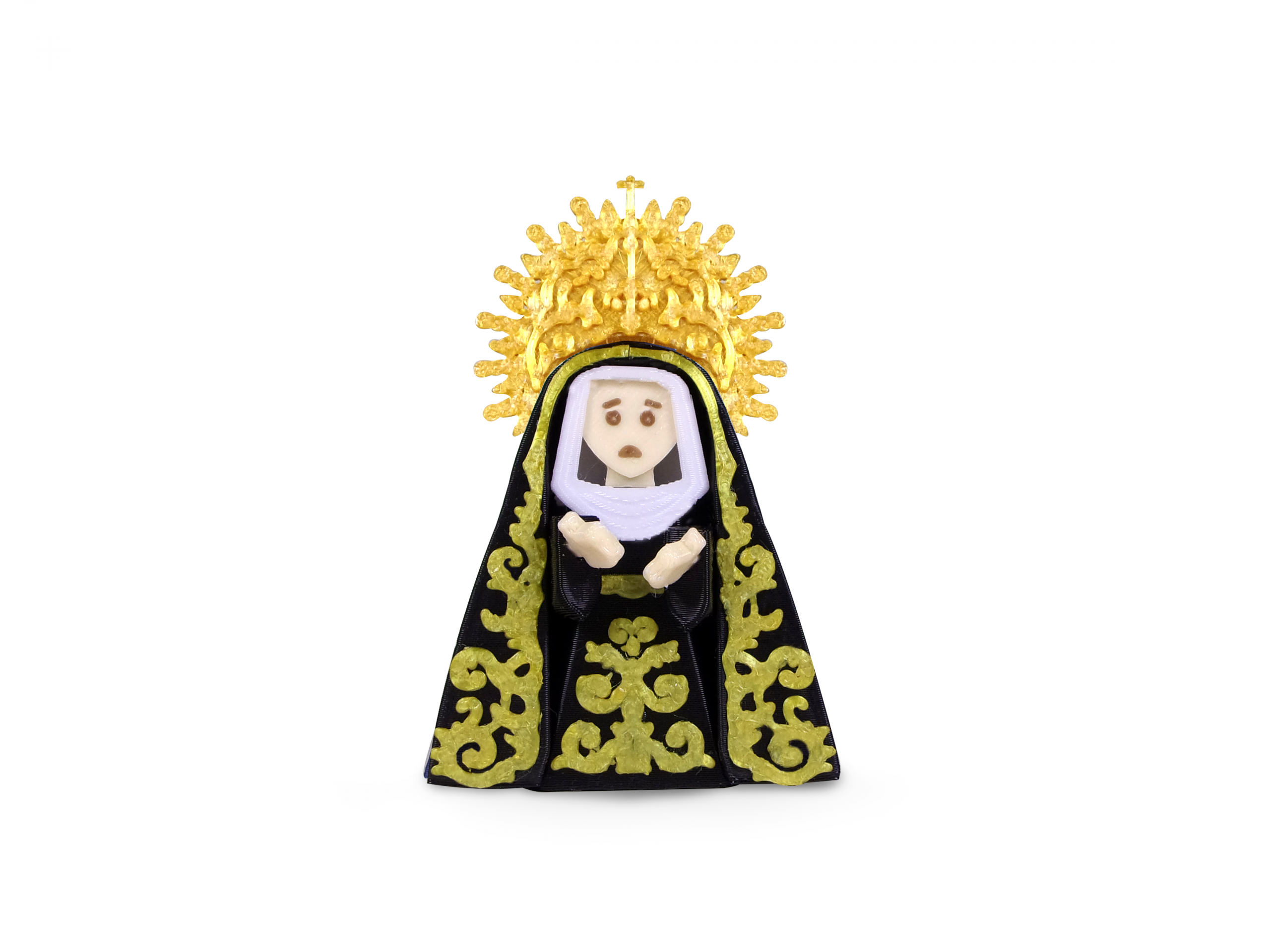 Virgen Negro Bordado - Imagen 2