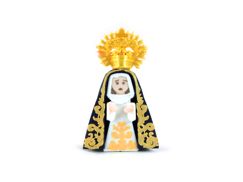 Virgen Azul y Blanco