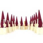 Nazarenos Cíngulo Burdeos y Crema en miniatura Priostic Tramo Completo Frontal