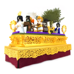 Vista diagonal del paso de Semana Santa Prendido en Getsemaní de Priostic en miniatura de construcción