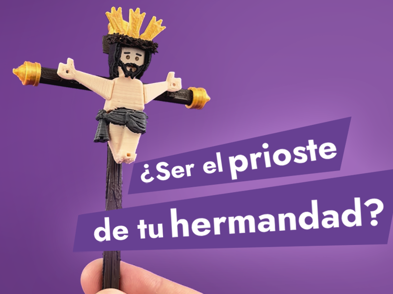 Figura miniatura de Semana Santa Cristo Crucificado paso en miniatura Calvario de Priostic