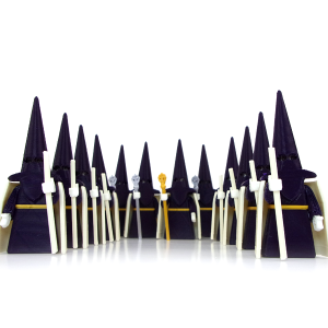 Tramo completo de nazarenos del paso de Cristo de la Esperanza de Triana en miniatura