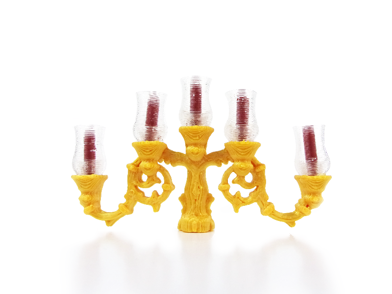 Candelabros centrales del Paso Tres Caídas de Triana en miniatura