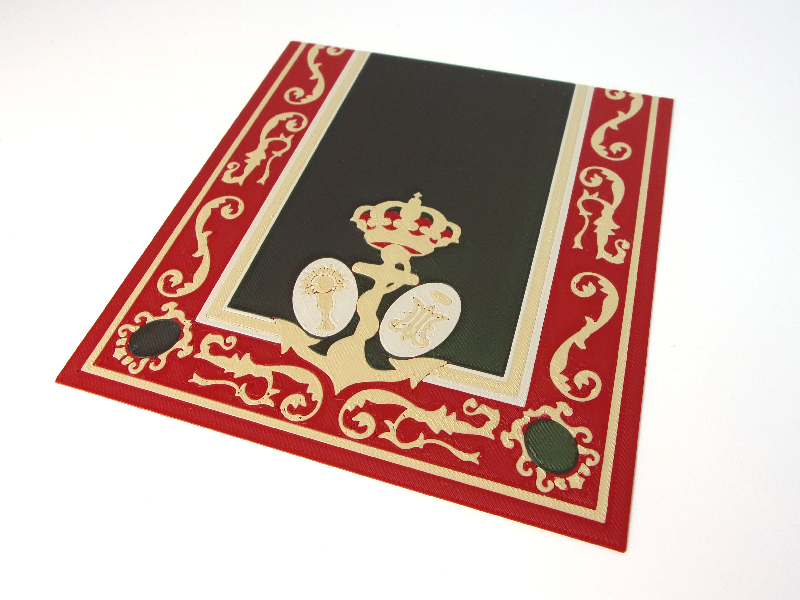 Detalle de la alfombra del altar de besamanos Esperanza de Triana en miniatura