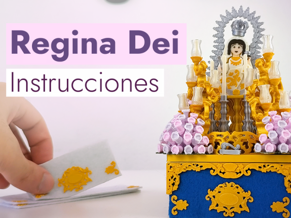 Portada de instrucciones del Paso de Gloria Regina Dei en miniatura de Priostic